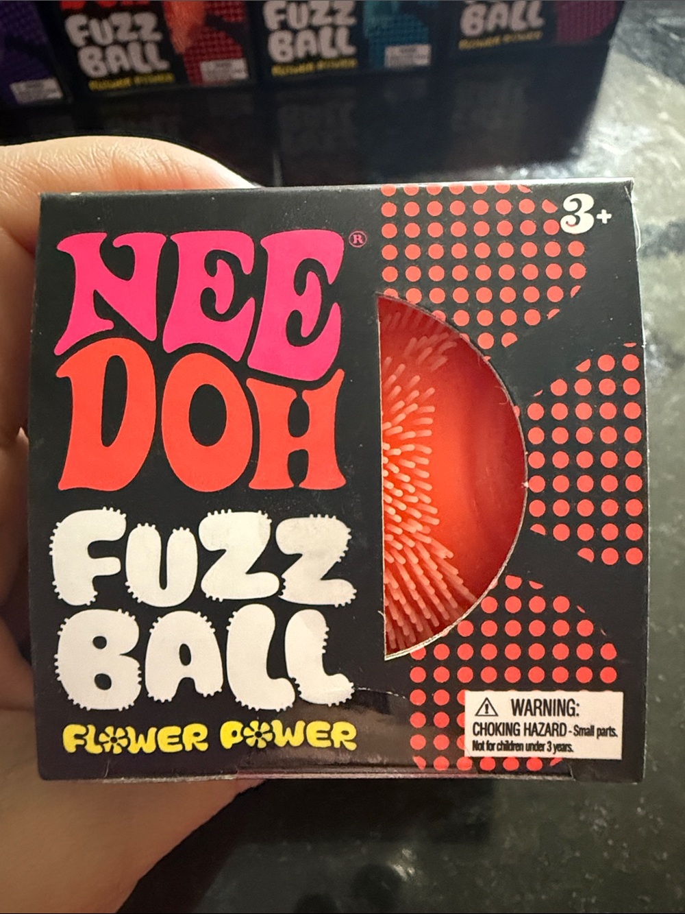 NEE DOH Fuzz Ball flower power Orange